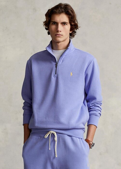 Fialová pánská mikina Ralph Lauren The Rl Fleece Fialová pánská mikina Ralph Lauren The Rl Fleece