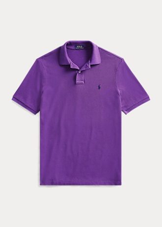 Fialové pánské polokošile Ralph Lauren ikonické síťované Fialové pánské polokošile Ralph Lauren ikonické síťované
