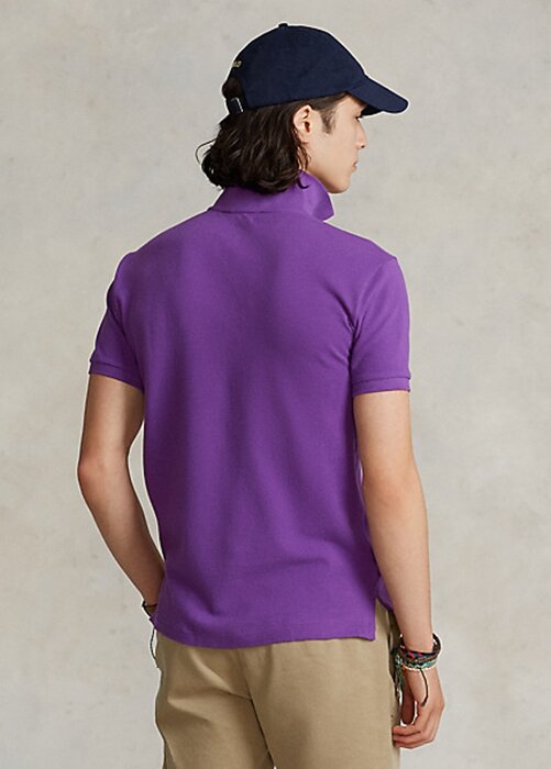Fialové pánské polokošile Ralph Lauren ikonické síťované Fialové pánské polokošile Ralph Lauren ikonické síťované