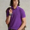 Fialové pánské polokošile Slim Fit Mesh Ralph Lauren Custom Fialové pánské polokošile Slim Fit Mesh Ralph Lauren Custom