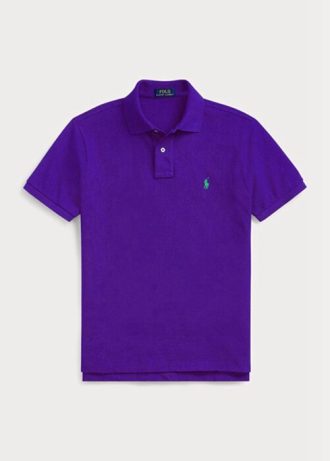 Fialové pánské polokošile Slim Fit Mesh Ralph Lauren Custom Fialové pánské polokošile Slim Fit Mesh Ralph Lauren Custom