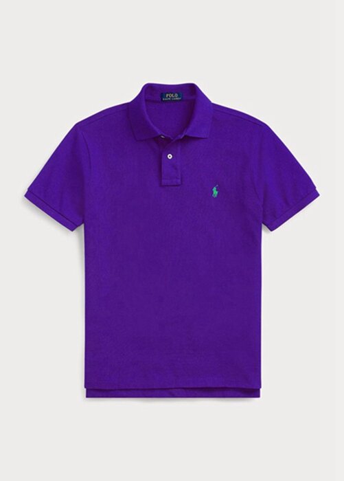 Fialové pánské polokošile Slim Fit Mesh Ralph Lauren Custom Fialové pánské polokošile Slim Fit Mesh Ralph Lauren Custom