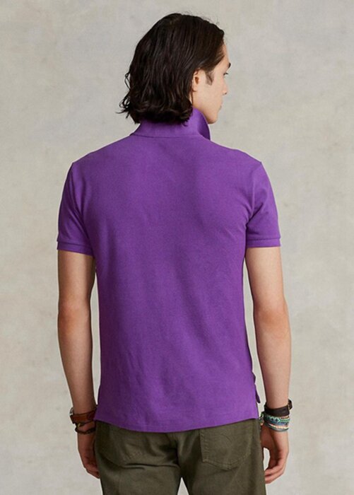 Fialové pánské polokošile Slim Fit Mesh Ralph Lauren Custom Fialové pánské polokošile Slim Fit Mesh Ralph Lauren Custom