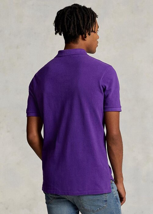 Fialové pánské polokošile Slim Fit Mesh Ralph Lauren Custom Fialové pánské polokošile Slim Fit Mesh Ralph Lauren Custom