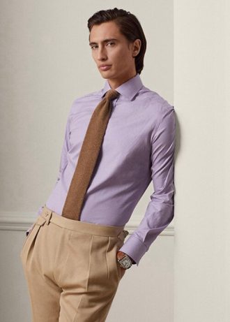 Fialové pánské společenské košile Ralph Lauren Gingham