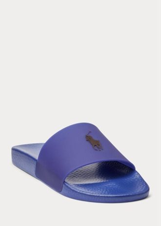Fialové / růžové pánské pantofle Ralph Lauren Thermochromic Signature Pony