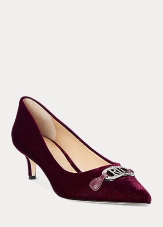Fuchsiové dámské sametové podpatky Ralph Lauren Amory Fuchsiové dámské sametové podpatky Ralph Lauren Amory
