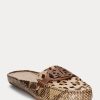 Hadí dámské Ralph Lauren Brynn Embossed Leather & Haircalf Driver ploché boty