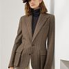 Hnědé dámské bundy Ralph Lauren Preston Herringbone Hnědé dámské bundy Ralph Lauren Preston Herringbone