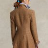 Hnědé dámské bundy Ralph Lauren s flitry s rybí kostí