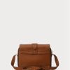 Hnědé dámské crossbody kabelky Ralph Lauren Calfskin Welington