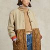 Hnědé dámské kabáty Ralph Lauren s vodoodpudivým pásem s hybridní vložkou