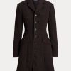 Hnědé dámské kabáty Ralph Lauren Tweed Fit-and-Flare