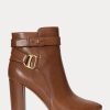 Hnědé dámské kožené boty Ralph Lauren Madelyn Hnědé dámské kožené boty Ralph Lauren Madelyn