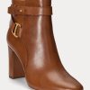 Hnědé dámské kožené boty Ralph Lauren Madelyn Hnědé dámské kožené boty Ralph Lauren Madelyn