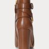 Hnědé dámské kožené boty Ralph Lauren Madelyn Hnědé dámské kožené boty Ralph Lauren Madelyn