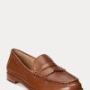 Hnědé dámské leštěné kožené mokasíny Ralph Lauren Wynnie Hnědé dámské leštěné kožené mokasíny Ralph Lauren Wynnie