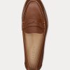 Hnědé dámské leštěné kožené mokasíny Ralph Lauren Wynnie Hnědé dámské leštěné kožené mokasíny Ralph Lauren Wynnie