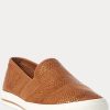 Hnědé dámské nazouvací tenisky Ralph Lauren Jinny Woven Hnědé dámské nazouvací tenisky Ralph Lauren Jinny Woven