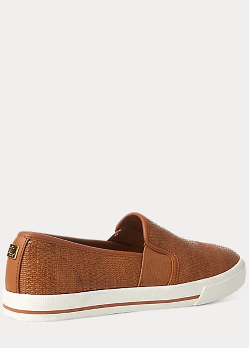 Hnědé dámské nazouvací tenisky Ralph Lauren Jinny Woven Hnědé dámské nazouvací tenisky Ralph Lauren Jinny Woven