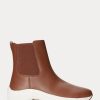 Hnědé dámské nazouvací tenisky Ralph Lauren Rylee Burnished Leather
