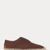 Hnědá dámská šněrovací espadrilka Ralph Lauren Canvas
