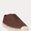 Hnědá dámská šněrovací espadrilka Ralph Lauren Canvas