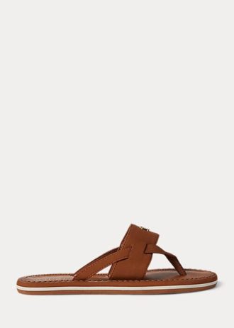 Hnědé dámské pantofle Ralph Lauren Rosalind