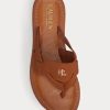 Hnědé dámské pantofle Ralph Lauren Rosalind