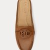 Hnědé dámské ploché boty Ralph Lauren Brynn Burnished Leather Driver