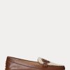 Hnědé dámské ploché boty Ralph Lauren Brynn Nappa Leather Driver Hnědé dámské ploché boty Ralph Lauren Brynn Nappa Leather Driver