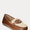 Hnědé dámské ploché boty Ralph Lauren Brynn Nappa Leather Driver Hnědé dámské ploché boty Ralph Lauren Brynn Nappa Leather Driver