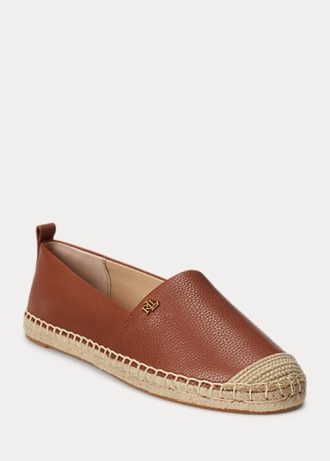 Hnědé dámské ploché boty Ralph Lauren Cameryn IV