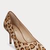 Hnědé dámské podpatky Ralph Lauren Lanette Haircalf Hnědé dámské podpatky Ralph Lauren Lanette Haircalf