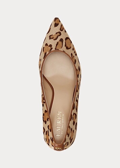 Hnědé dámské podpatky Ralph Lauren Lanette Haircalf Hnědé dámské podpatky Ralph Lauren Lanette Haircalf