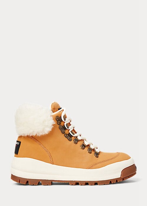 Hnědé dámské Ralph Lauren Polo Sport Suede & Shearling Boty Hnědé dámské Ralph Lauren Polo Sport Suede & Shearling Boty
