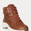 Hnědé dámské Ralph Lauren Rylee Suede & Kožené vysoké tenisky