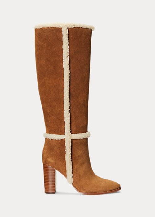 Hnědé dámské semišové boty Ralph Lauren Aubri Hnědé dámské semišové boty Ralph Lauren Aubri
