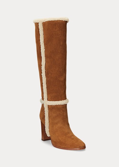 Hnědé dámské semišové boty Ralph Lauren Aubri Hnědé dámské semišové boty Ralph Lauren Aubri