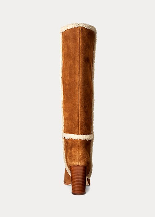 Hnědé dámské semišové boty Ralph Lauren Aubri Hnědé dámské semišové boty Ralph Lauren Aubri