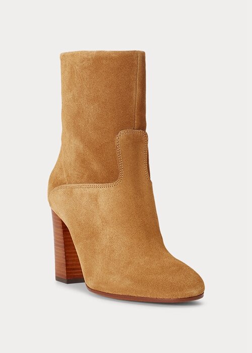 Hnědé dámské semišové boty Ralph Lauren Brindley Hnědé dámské semišové boty Ralph Lauren Brindley