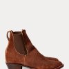 Hnědé dámské semišové boty Ralph Lauren Chelsea Plainview Hnědé dámské semišové boty Ralph Lauren Chelsea Plainview