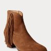 Hnědé dámské semišové boty Ralph Lauren Lucille s třásněmi Hnědé dámské semišové boty Ralph Lauren Lucille s třásněmi