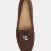 Hnědé dámské semišové mokasíny Ralph Lauren Barnsbury