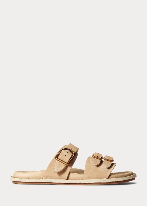 Hnědé dámské semišové sandály Ralph Lauren Ezra Calfskin Hnědé dámské semišové sandály Ralph Lauren Ezra Calfskin