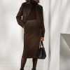Hnědé dámské sukně Ralph Lauren Mychele Wool Herringbone Hnědé dámské sukně Ralph Lauren Mychele Wool Herringbone