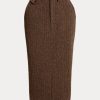 Hnědé dámské sukně Ralph Lauren Mychele Wool Herringbone Hnědé dámské sukně Ralph Lauren Mychele Wool Herringbone