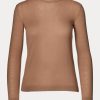 Hnědé dámské svetry Ralph Lauren Cashmere Crewneck Hnědé dámské svetry Ralph Lauren Cashmere Crewneck