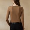 Hnědé dámské svetry Ralph Lauren Cashmere Crewneck Hnědé dámské svetry Ralph Lauren Cashmere Crewneck