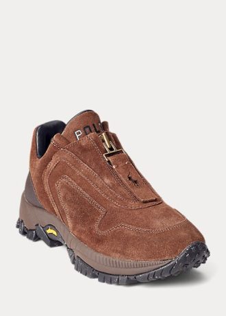 Hnědé dámské tenisky Ralph Lauren Grayson Calf-Suede Zip Hnědé dámské tenisky Ralph Lauren Grayson Calf-Suede Zip